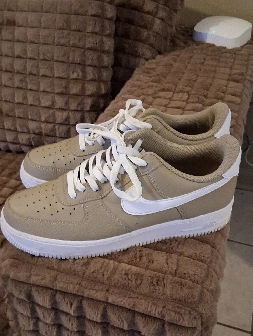 Nike Low Top Sneakers - Tan and White